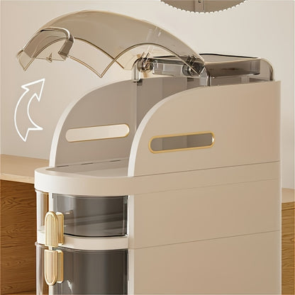 Multi-function narrow slot storage cabinet