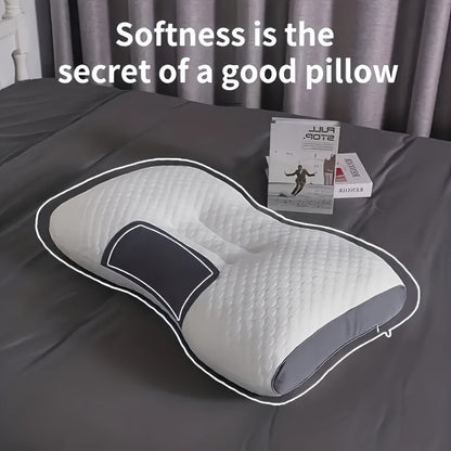 Ultra soft thin knit pillow with neck protection function