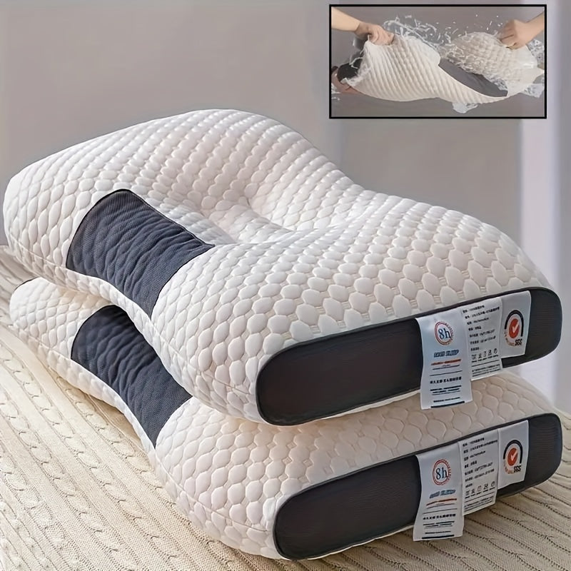 Ultra soft thin knit pillow with neck protection function