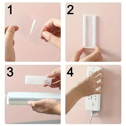 Super durable self-adhesive power outlet holder