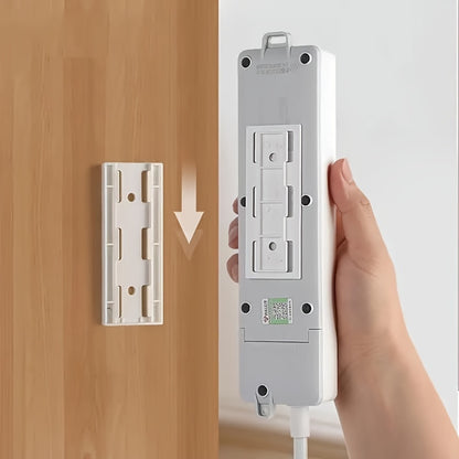 Super durable self-adhesive power outlet holder