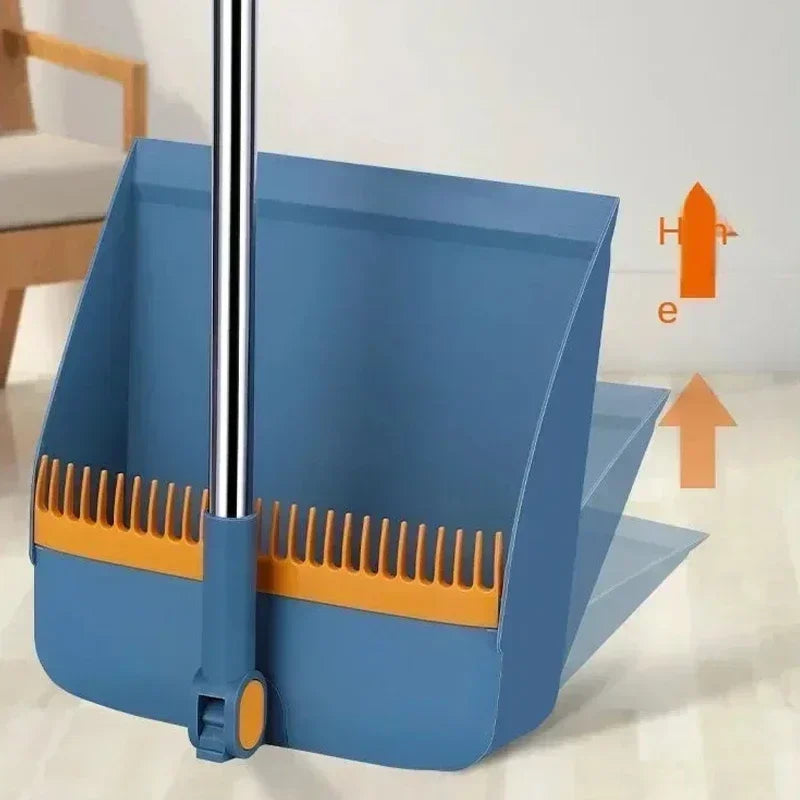 Personal foldable dustpan set